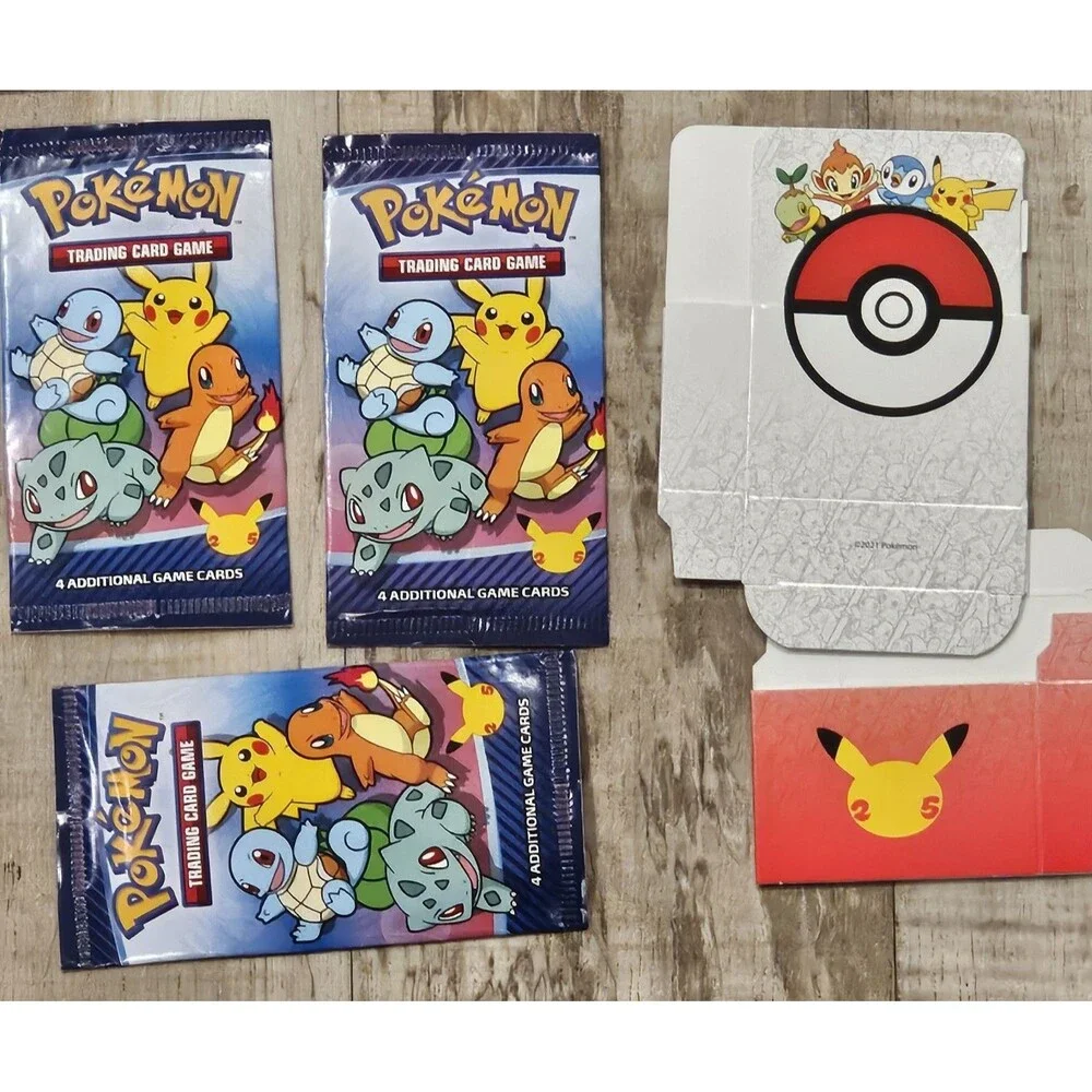Pokemon TCG 25th Anniversary EMPTY Lot Of 8+ 3 Pack Bundle Promo McDonald's 2021